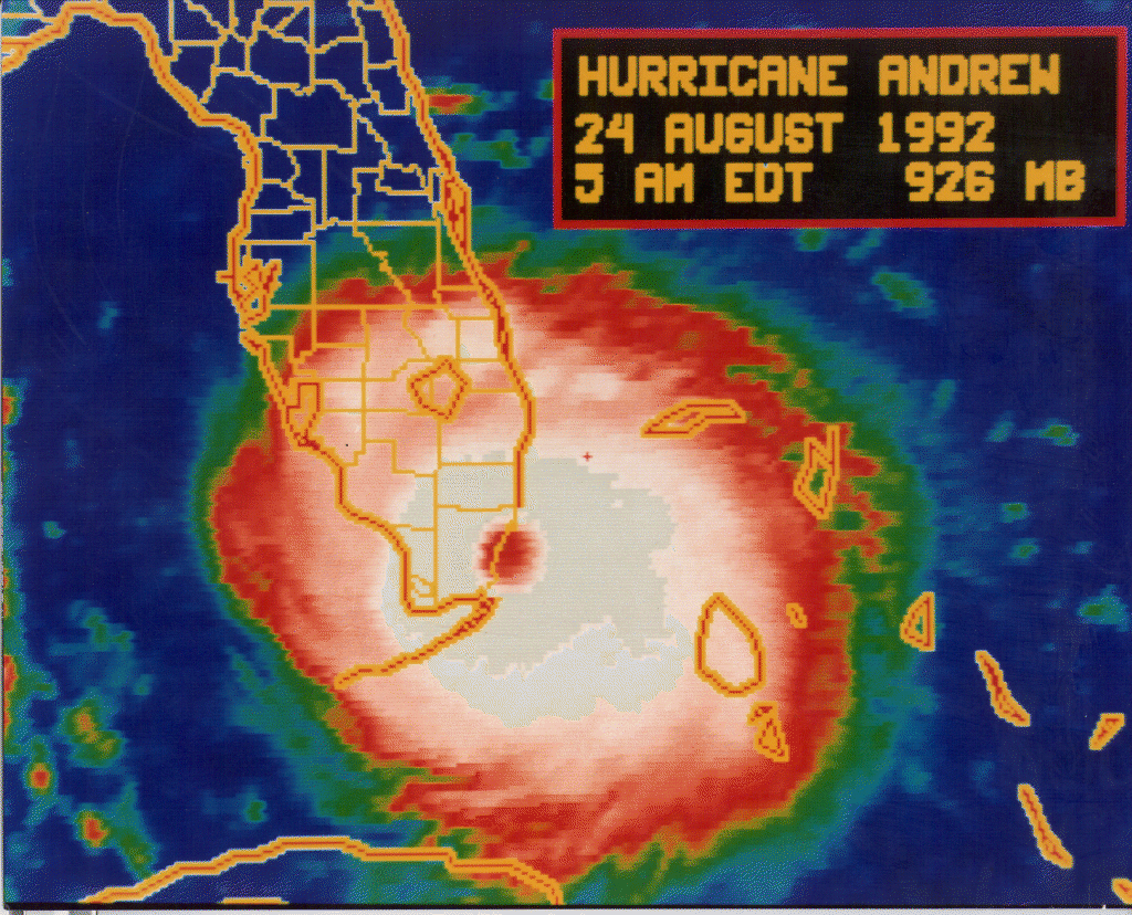 Aftermath of Hurricane Andrew.