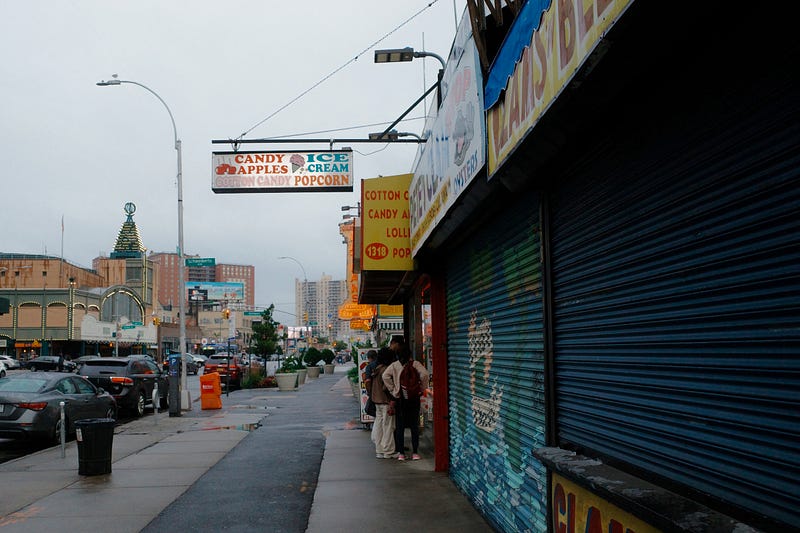 Classic American fast food at Coney Island