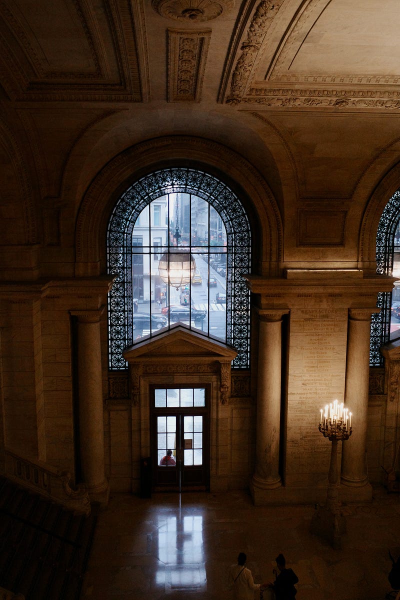 A moment captured at the New York Public Library