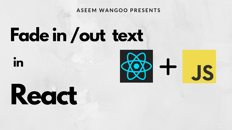 Fade Animation Example in React