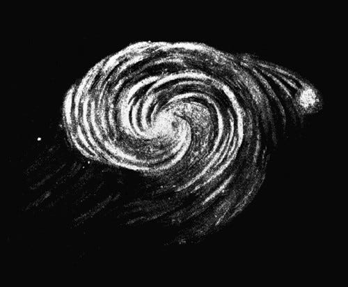 Lord Rosse's sketch of the Whirlpool Galaxy