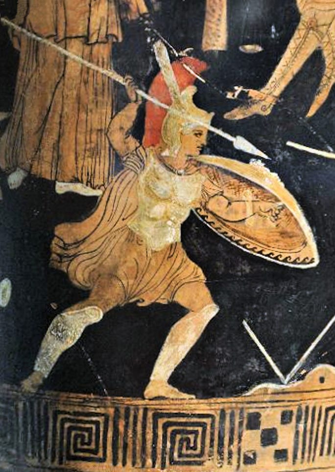 Achilles in battle