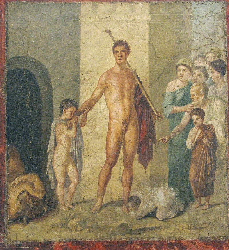 Theseus depicted in mythology