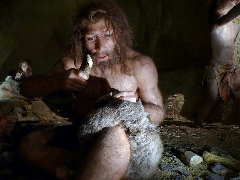 Neanderthal lifestyle exhibit in Croatia