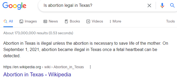 Texas Abortion Law Announcement