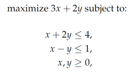 LP problem representation