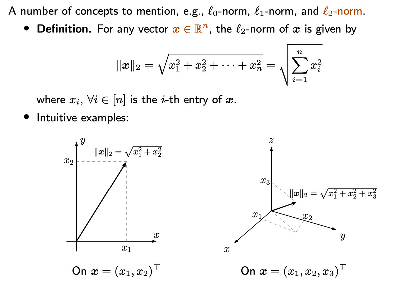 Euclidean norm representation