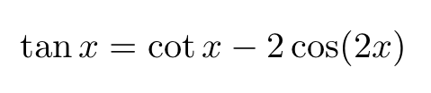 Trigonometric identity leading to another series