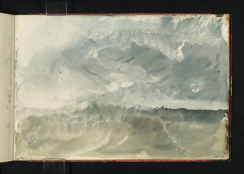 JMW Turner’s Storm at Sea illustrating dramatic weather.