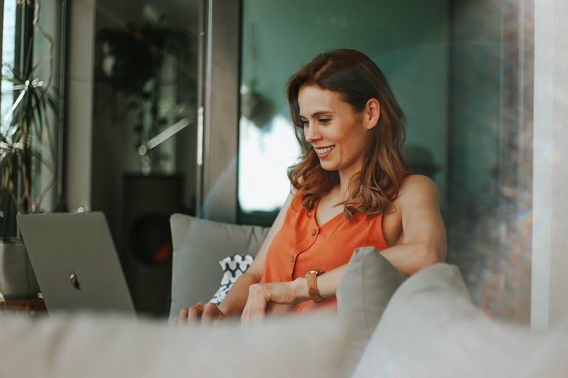 Entrepreneurs working from home on their laptops