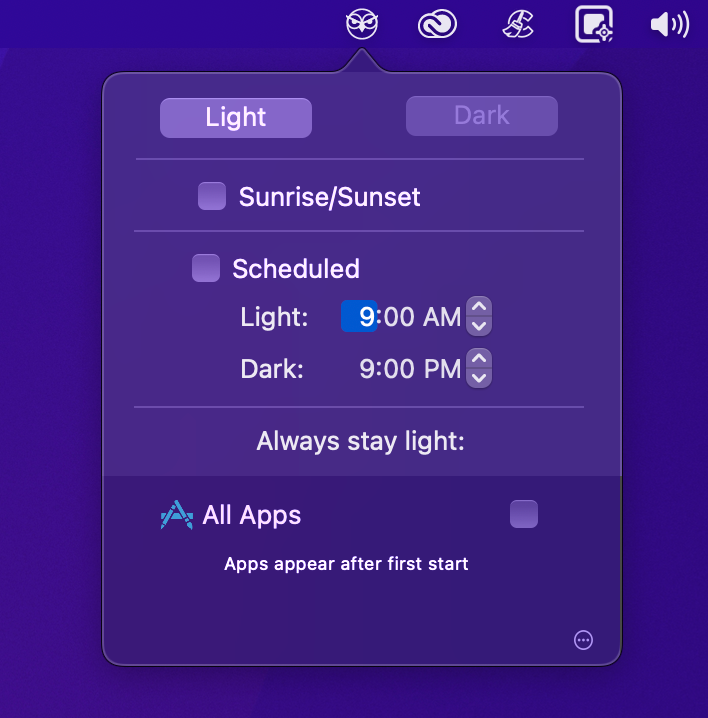 NightOwl Dark Mode Switcher