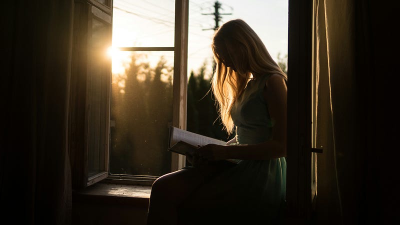 Reading a book in low light