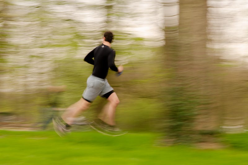 Runner stretching post-workout