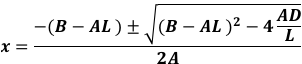 Extended Quadratic Equation representation.