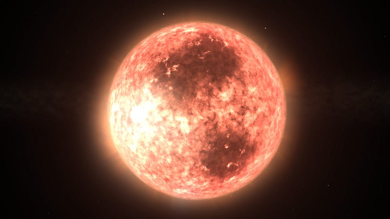 Artistic depiction of a red dwarf star