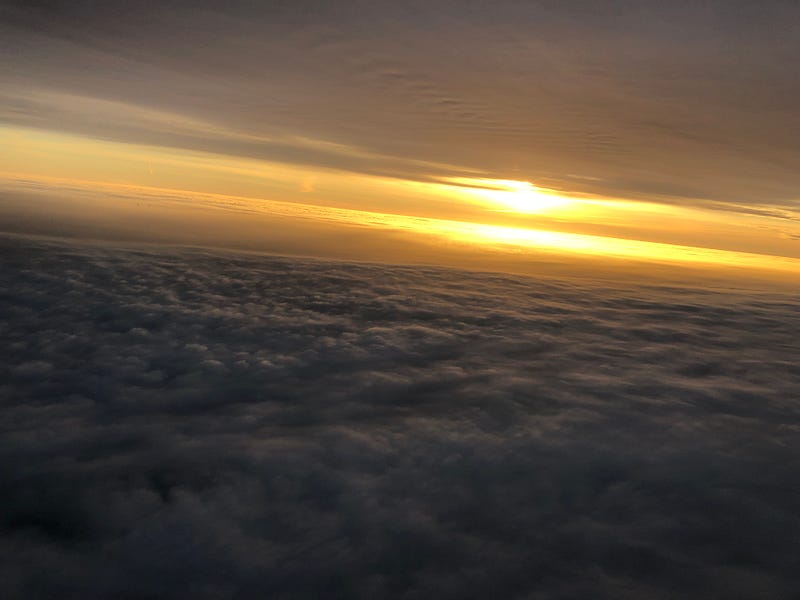 Captivating sunset over the horizon