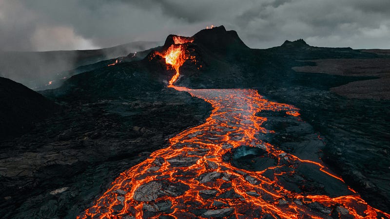 Volcanic eruption in Iceland