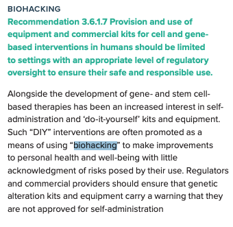 Diverse perspectives on biohacking regulation