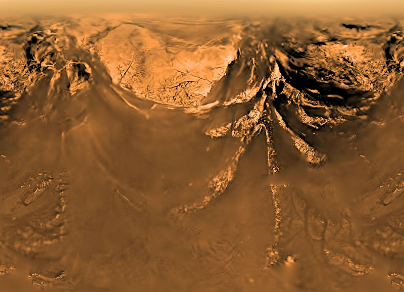 Titan's surface as seen from the Huygens probe