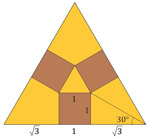 Right triangle in the puzzle