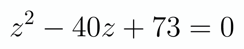 Final form of the quadratic equation