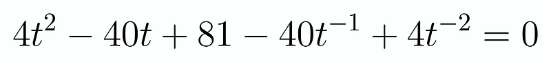 Transformation of the quartic into a quadratic form