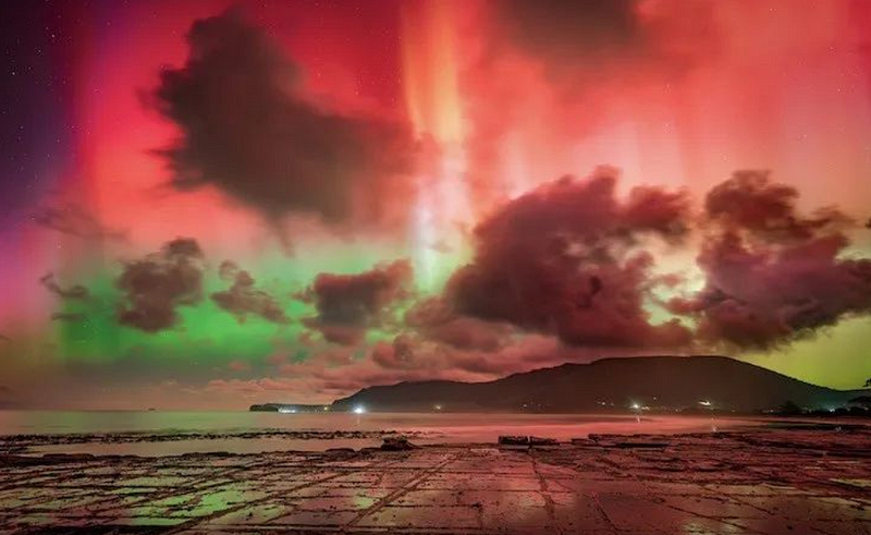 Vibrant auroras captured in Tasmania